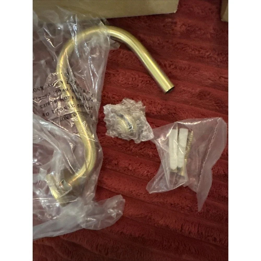 New Lot Of 2 Restoration Hardware Antique Brass Small End Curtain Cap Finials